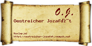 Oestreicher Jozafát névjegykártya